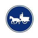 Señal de obligación española R-408: Via reservada a vehiculos de traccion animal