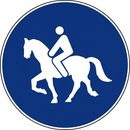 Señal de obligación española R-409: Via reservada a jinetes