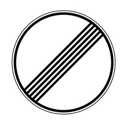 Señal de prohibición R-500: fin de todas las prohibiciones anteriores