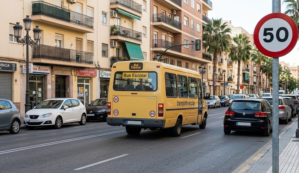 A school bus carrying children