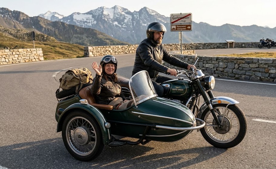 Motorcycle with sidecar