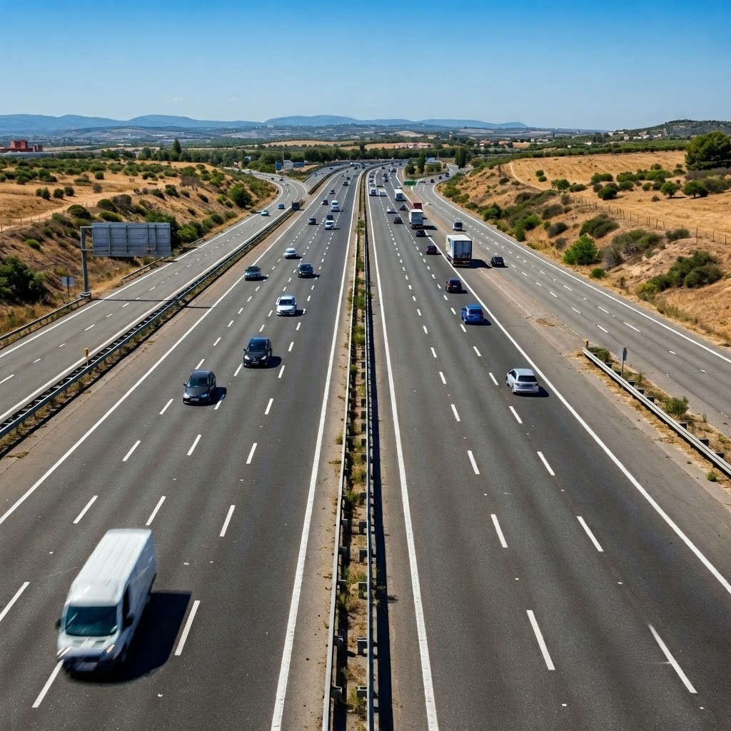 Question image: What is the general speed limit for passenger cars on conventional roads?