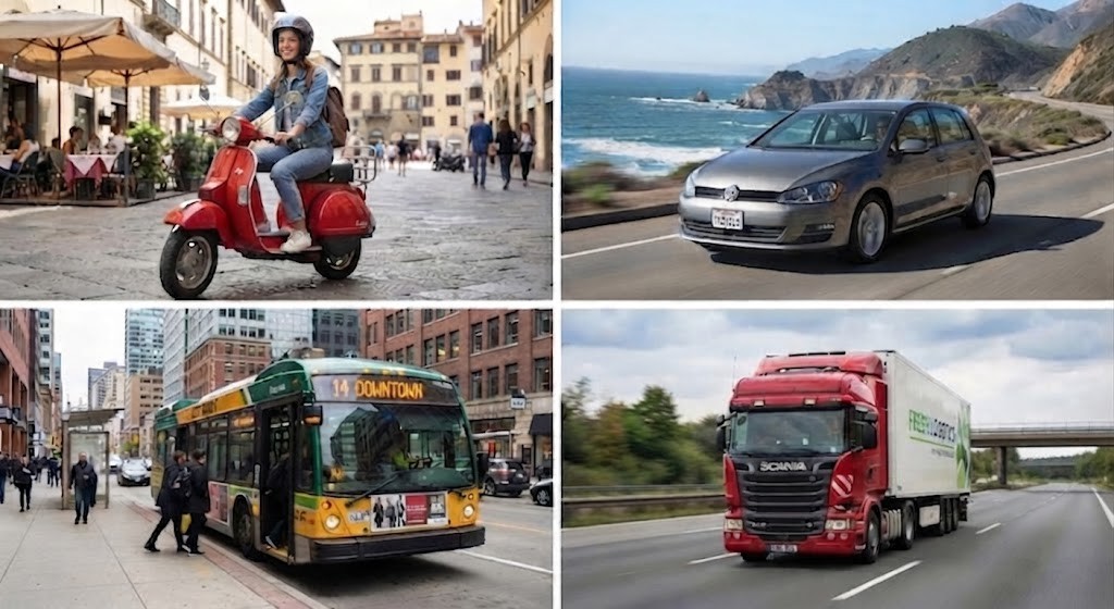 Question image: Which of these is NOT classified as a motor vehicle?