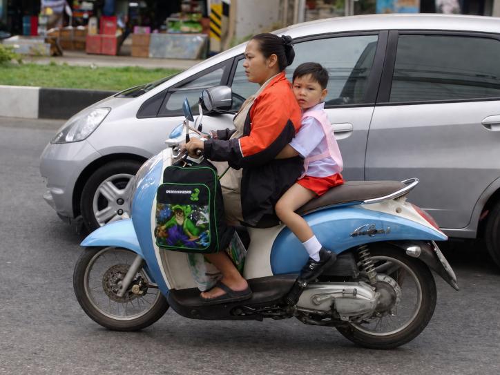 Question image: Up to what age may a child be carried on a bicycle in an approved rear seat?