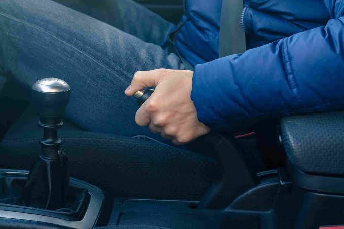 Question image: What is the parking brake (handbrake) used for?