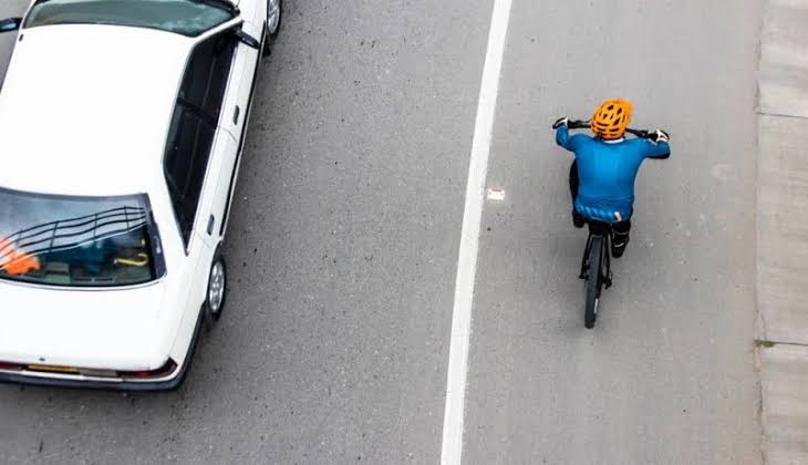 Question image: Overtaking a cyclist without leaving at least 1.5 metres of lateral clearance re