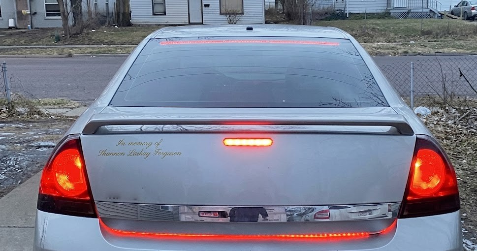 Question image: What do the brake lights (stop lights) indicate?