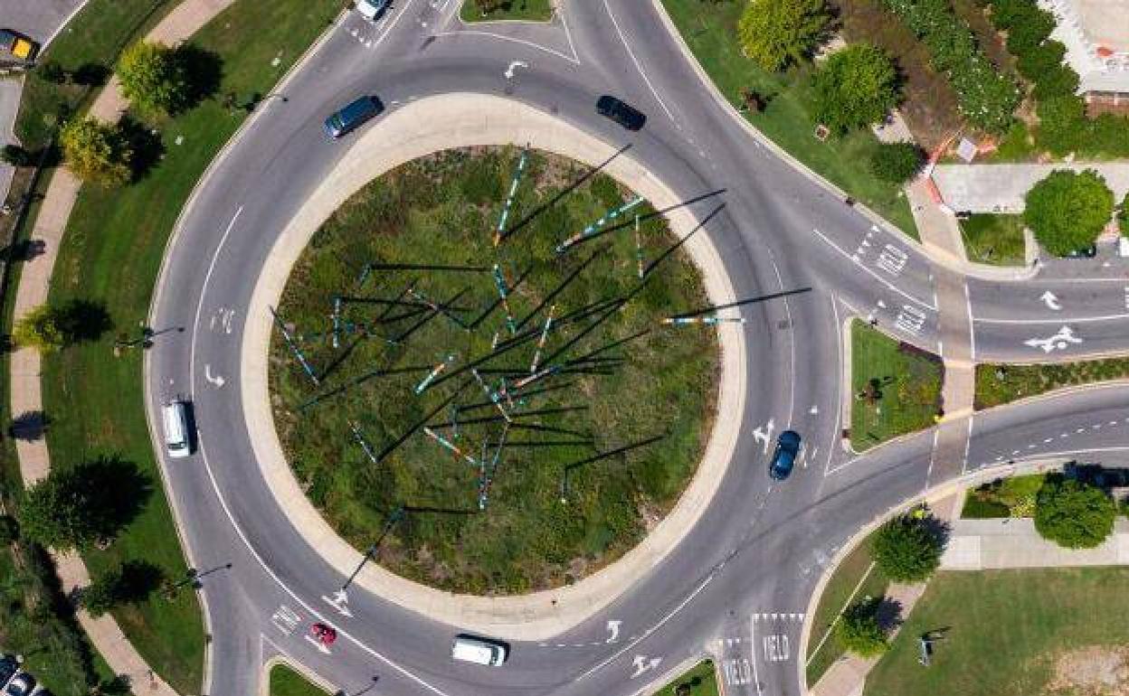 Question image: When entering a roundabout, who has the right of way?
