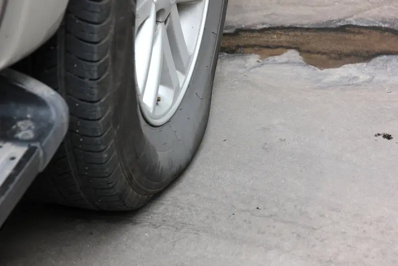 Question image: What is a consequence of driving with pressure lower than recommended?