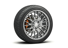 Question image: A vehicle wheel is made up of: