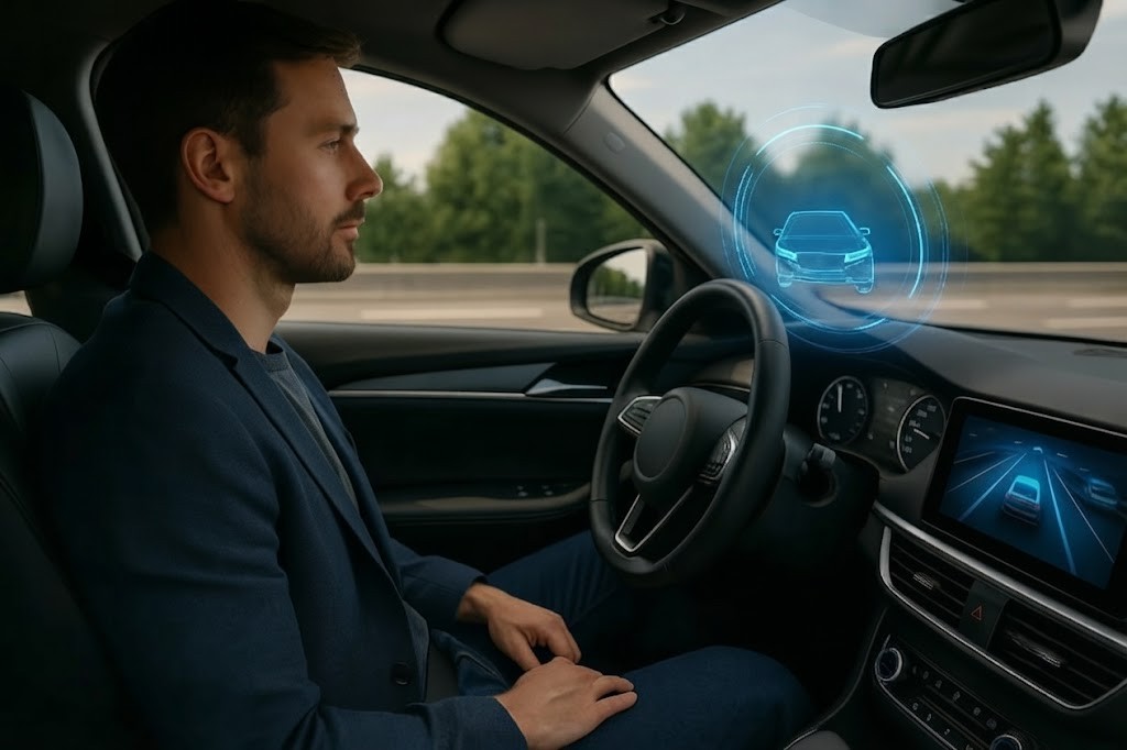 Question image: What percentage of road accidents is attributed to human error, the problem ADAS