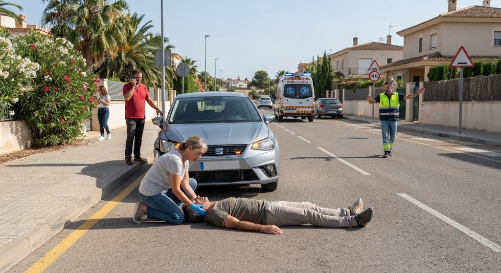 Imagen de la pregunta: ¿Cuál es la regla general sobre mover a las víctimas de un accidente?
