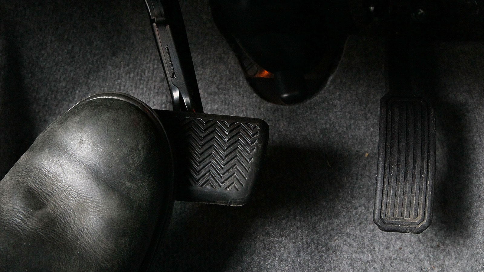 Question image: If the brake pedal sinks to the floor, the most likely cause is: