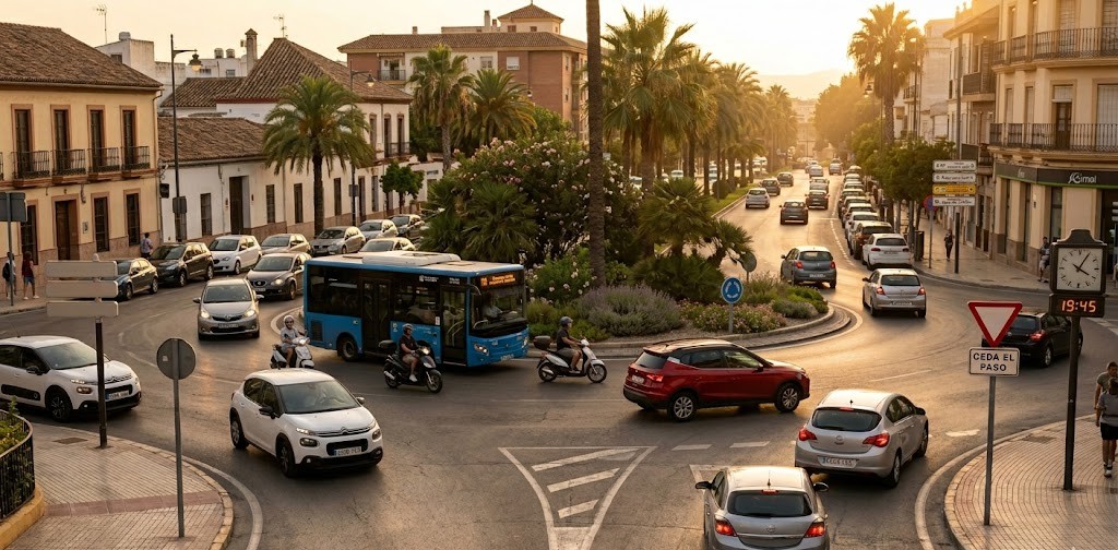 Question image: Who has priority at a roundabout?