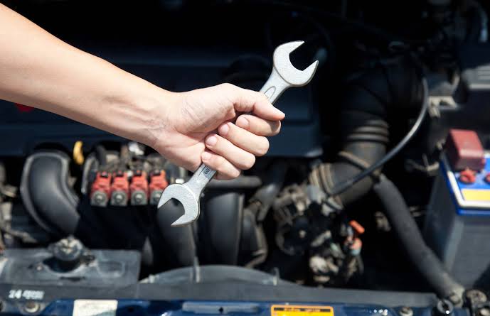 Question image: Regular vehicle servicing (filters, spark plugs, tyre pressure):