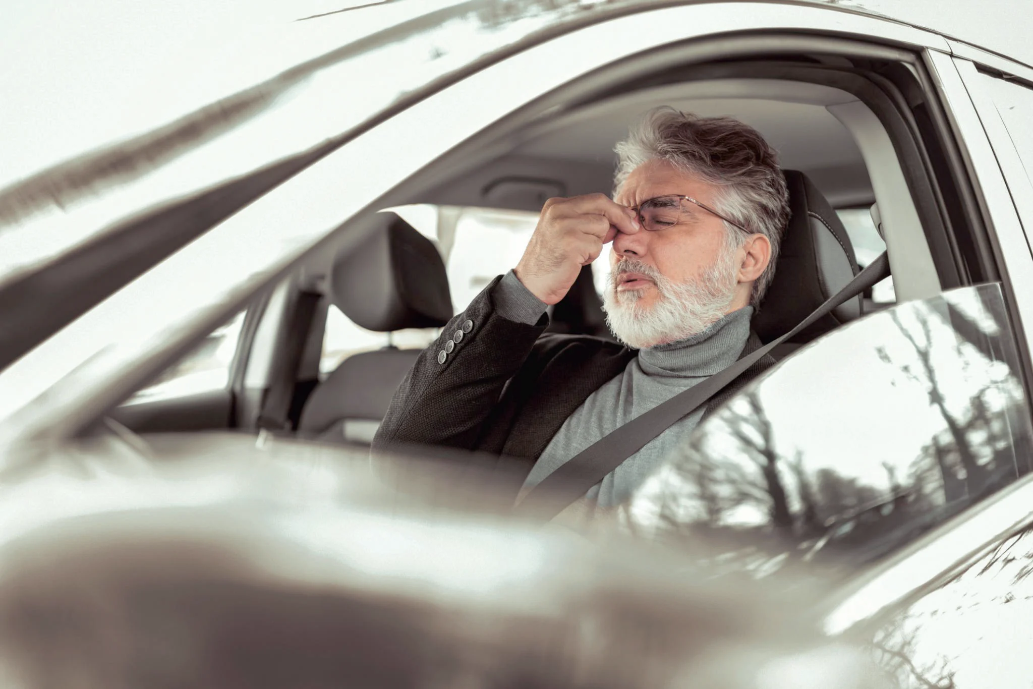 Question image: How can stress and depression affect driving?