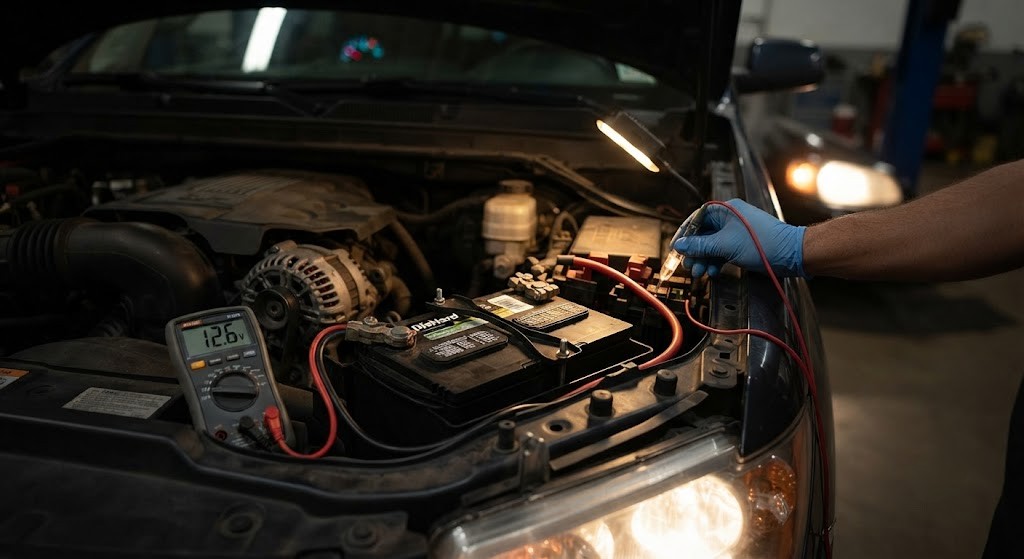 Question image: What is the function of the vehicle battery?