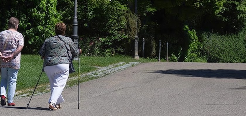 Question image: Where must pedestrians walk if there is no sidewalk in an urban area?