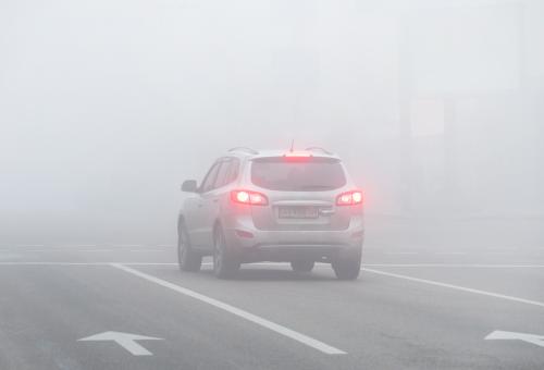 Question image: In poor-visibility conditions, what kind of manoeuvres should be avoided?